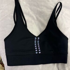 Ultracor Black Star-Embellished Sports Bra